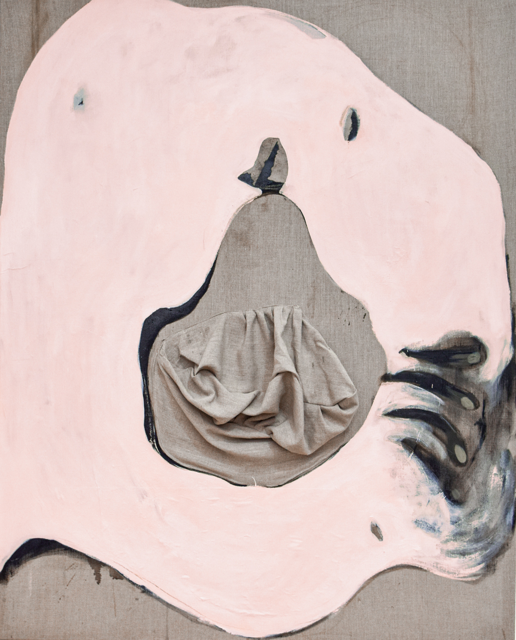 Josefina alanko ghost n°2 meditating gutai 2023 acryl leinen papier pastell 150 x 120 cm photo josefina alanko
